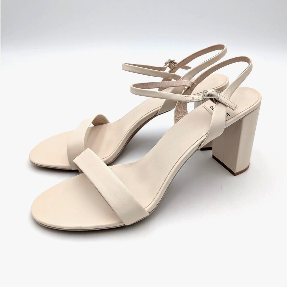 Jeffrey Campbell Go-There Block Heel Sandal Women's Ivory Size US9.5 EU40